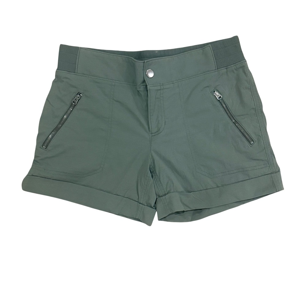 Athleta Trekkie North cuffed Shorts Sage Green Olive Hiking Outdoor Size 8